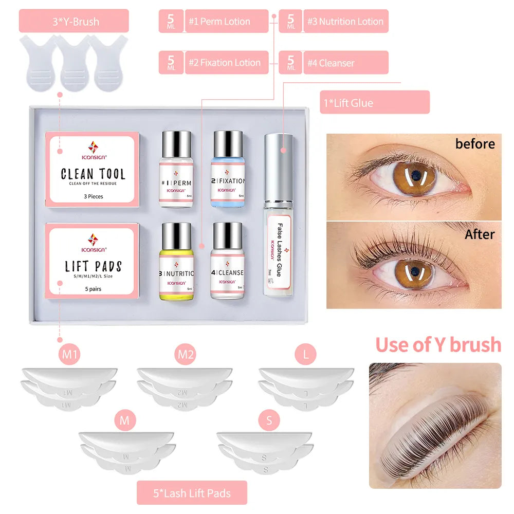 Cardie B ICONSIGN Lash Lift Kit Lifiting Eyelash Enhancer Calia Set Lashes Perm Eyes Makeup Tools Can Do Your Logo